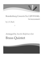 Brandenburg Concerto No.3, movement 1 - brass quintet