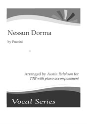 Nessun Dorma - TTB and piano with free backing tracks to sing along to. Italian and English versions