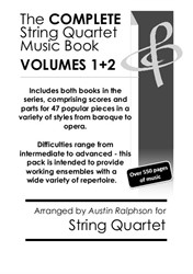 Complete string quartet music mega-bundle book - pack of 47 essential pieces (volumes 1 and 2)