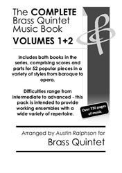 Complete brass quintet music mega-bundle book - 52 essential pieces (volumes 1 and 2) - wedding